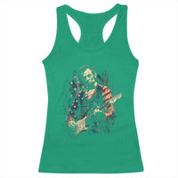 Abraham Lincoln Playing Guitar 4th of July Racerback Tank Top