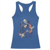 Abraham Lincoln Playing Guitar 4th of July Racerback Tank Top