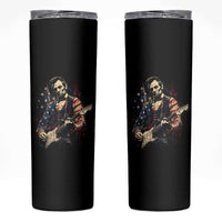 Abraham Lincoln Playing Guitar 4th of July Skinny Tumbler