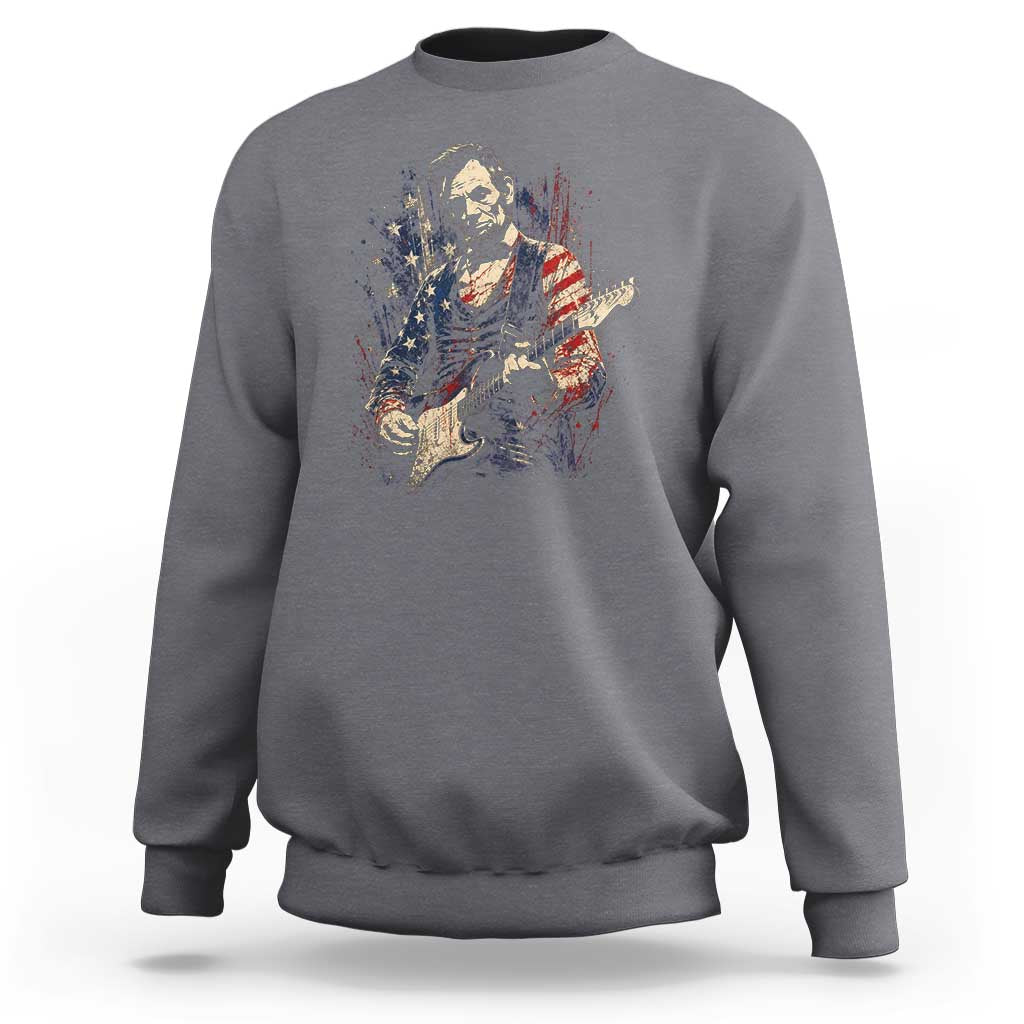 Abraham Lincoln Playing Guitar 4th of July Sweatshirt