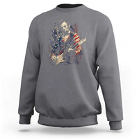 Abraham Lincoln Playing Guitar 4th of July Sweatshirt