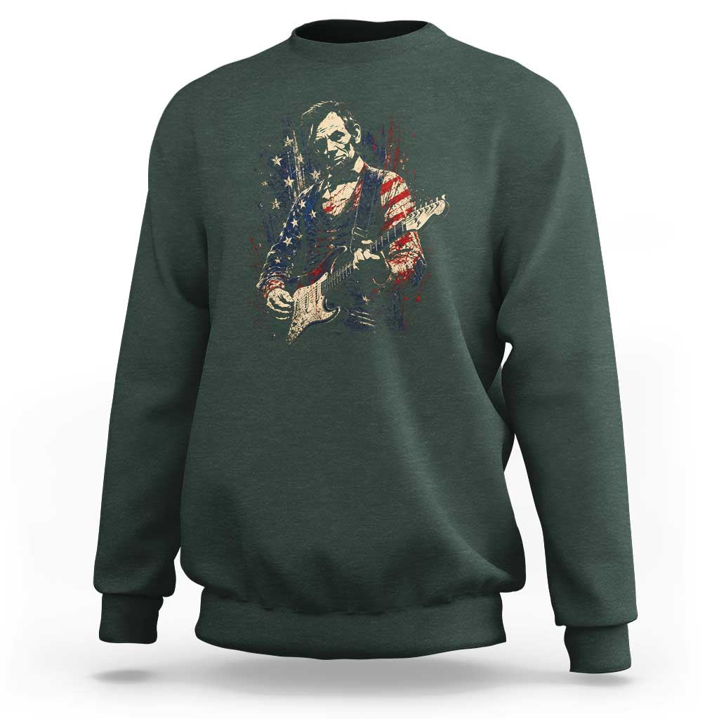 Abraham Lincoln Playing Guitar 4th of July Sweatshirt