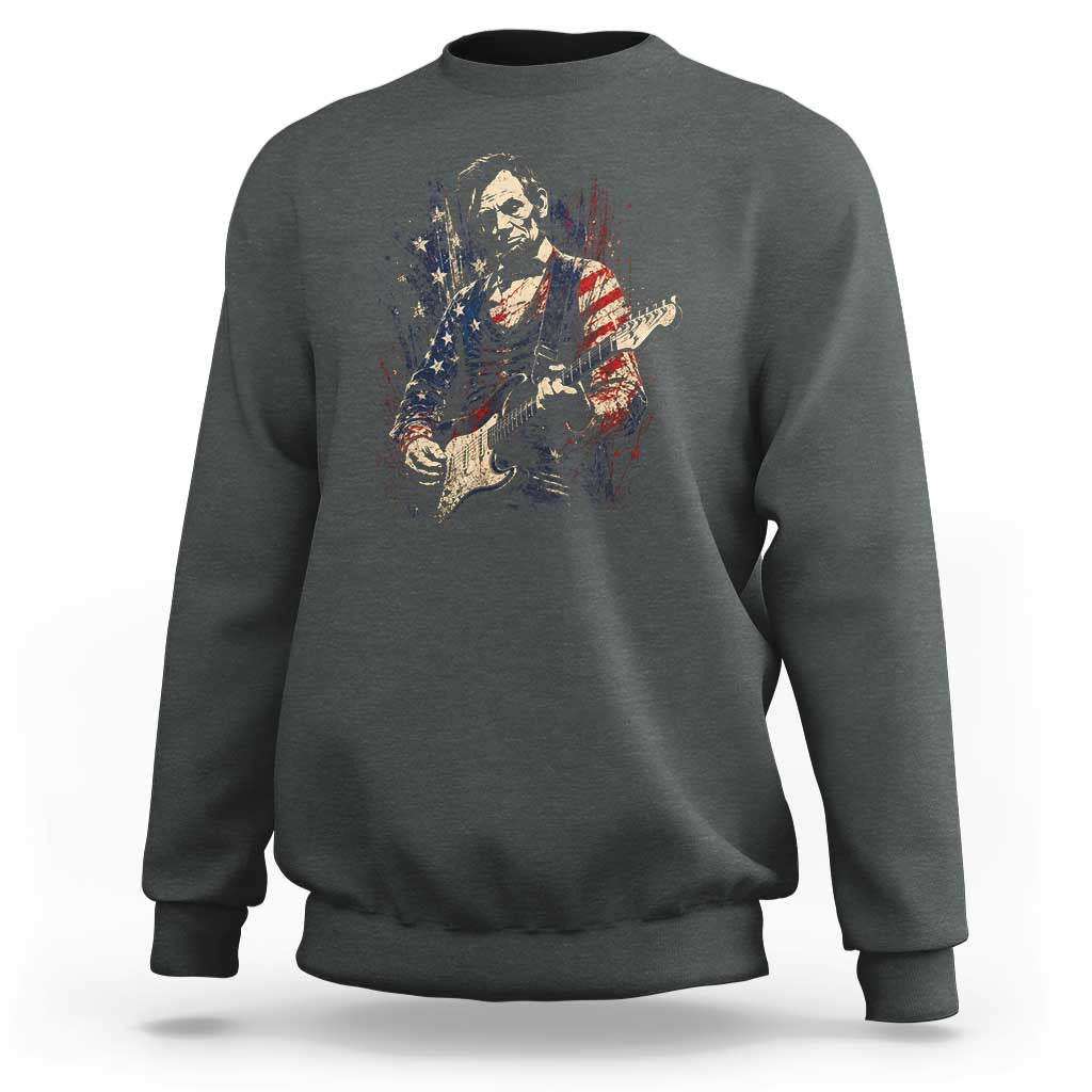 Abraham Lincoln Playing Guitar 4th of July Sweatshirt