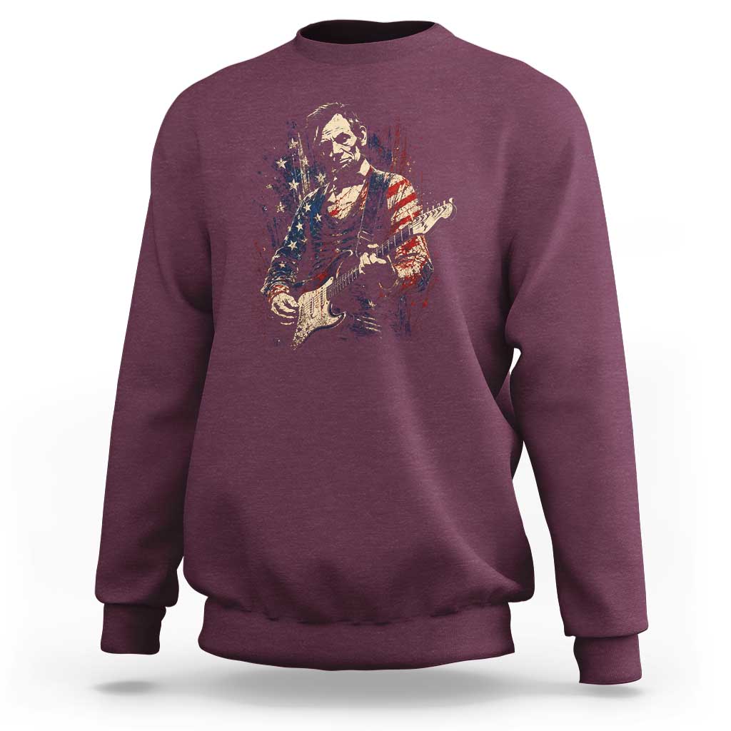 Abraham Lincoln Playing Guitar 4th of July Sweatshirt