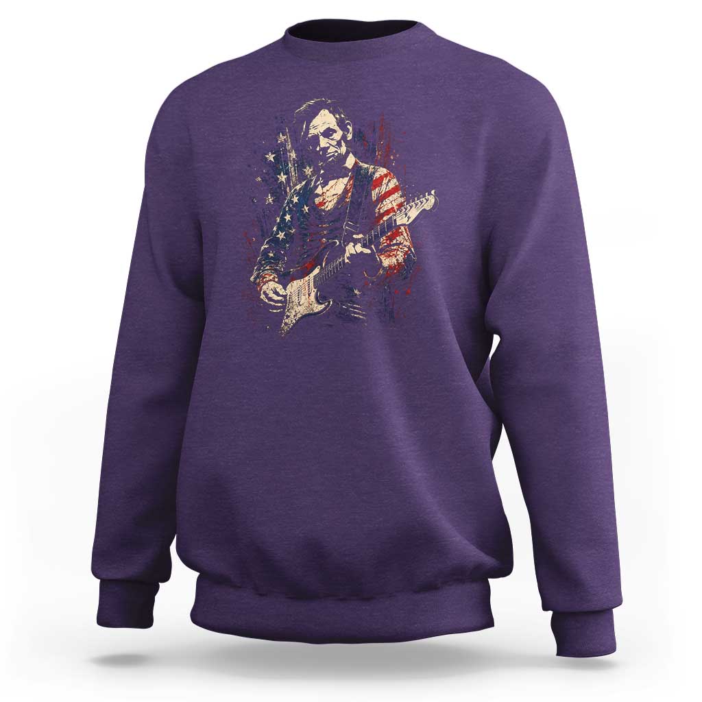 Abraham Lincoln Playing Guitar 4th of July Sweatshirt