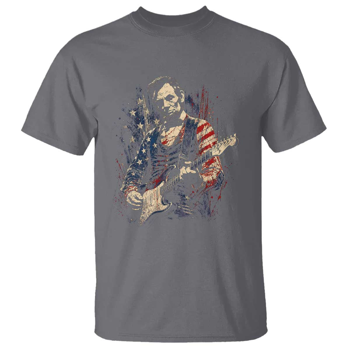 Abraham Lincoln Playing Guitar 4th of July T Shirt