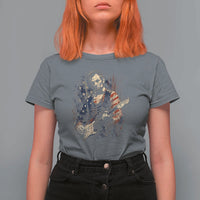Abraham Lincoln Playing Guitar 4th of July T Shirt For Women