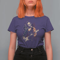 Abraham Lincoln Playing Guitar 4th of July T Shirt For Women