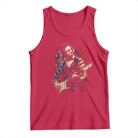 Abraham Lincoln Playing Guitar 4th of July Tank Top