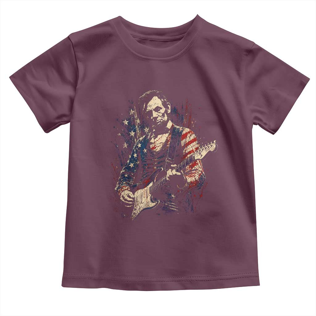 Abraham Lincoln Playing Guitar 4th of July Toddler T Shirt