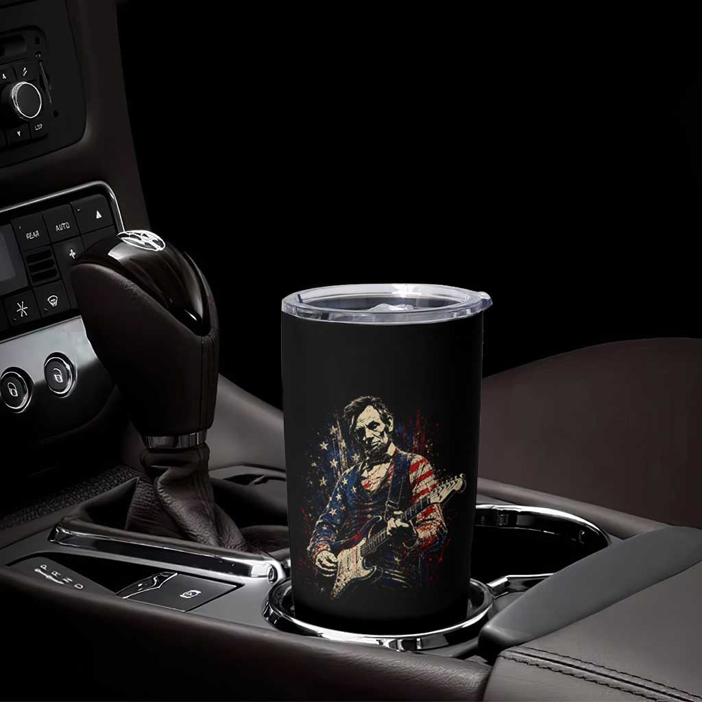 Abraham Lincoln Playing Guitar 4th of July Tumbler Cup