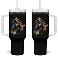 Abraham Lincoln Playing Guitar 4th of July Tumbler With Handle