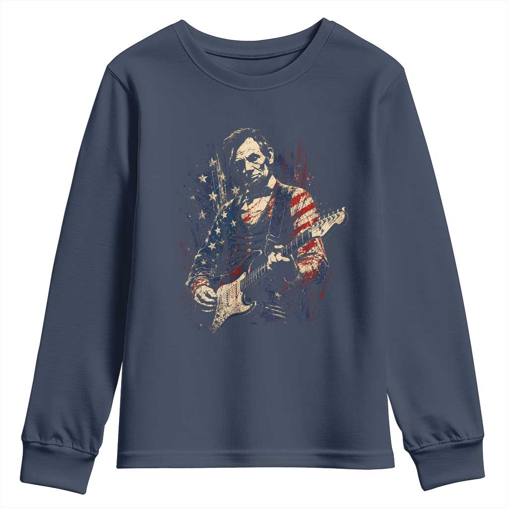 Abraham Lincoln Playing Guitar 4th of July Youth Sweatshirt