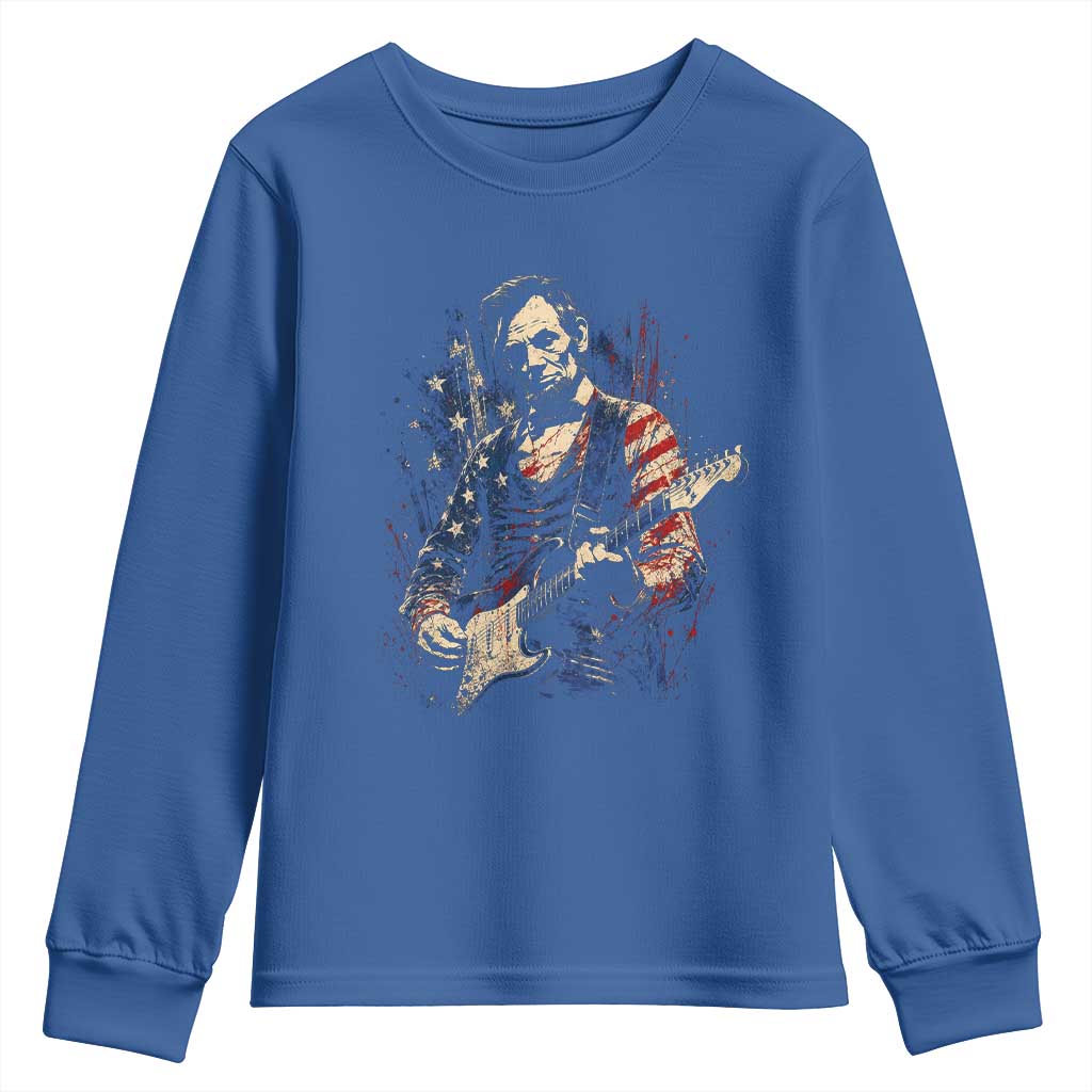 Abraham Lincoln Playing Guitar 4th of July Youth Sweatshirt