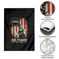 America's 250th Abraham Lincoln Playing Guitar Garden Flag