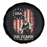 America's 250th Abraham Lincoln Playing Guitar Spare Tire Cover