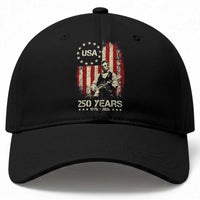 America's 250th Abraham Lincoln Playing Guitar Baseball Cap
