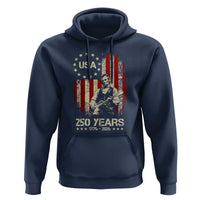 America's 250th Abraham Lincoln Playing Guitar Hoodie