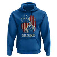 America's 250th Abraham Lincoln Playing Guitar Hoodie