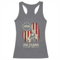 America's 250th Abraham Lincoln Playing Guitar Racerback Tank Top