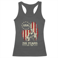 America's 250th Abraham Lincoln Playing Guitar Racerback Tank Top