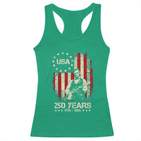 America's 250th Abraham Lincoln Playing Guitar Racerback Tank Top