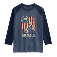 America's 250th Abraham Lincoln Playing Guitar Raglan Shirt