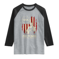 America's 250th Abraham Lincoln Playing Guitar Raglan Shirt