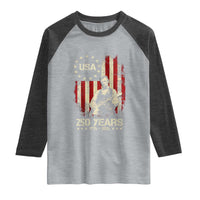 America's 250th Abraham Lincoln Playing Guitar Raglan Shirt
