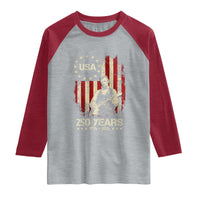 America's 250th Abraham Lincoln Playing Guitar Raglan Shirt