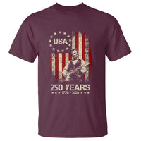 America's 250th Abraham Lincoln Playing Guitar T Shirt