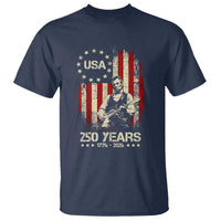 America's 250th Abraham Lincoln Playing Guitar T Shirt