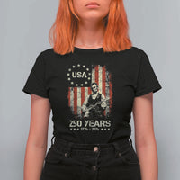 America's 250th Abraham Lincoln Playing Guitar T Shirt For Women