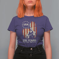 America's 250th Abraham Lincoln Playing Guitar T Shirt For Women