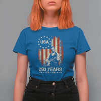 America's 250th Abraham Lincoln Playing Guitar T Shirt For Women