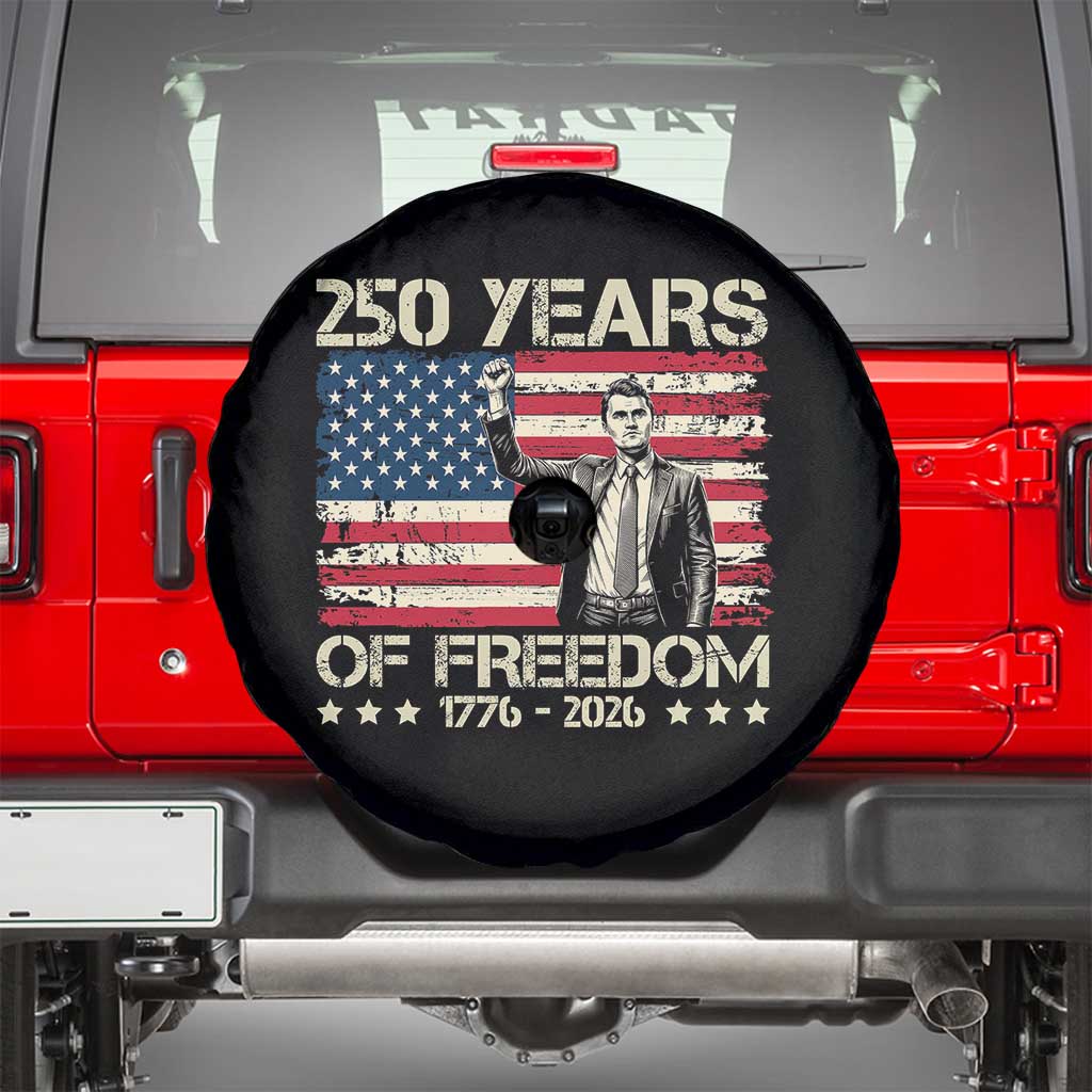 America 250 Years Spare Tire Cover Charlie Kirk American Flag Freedom