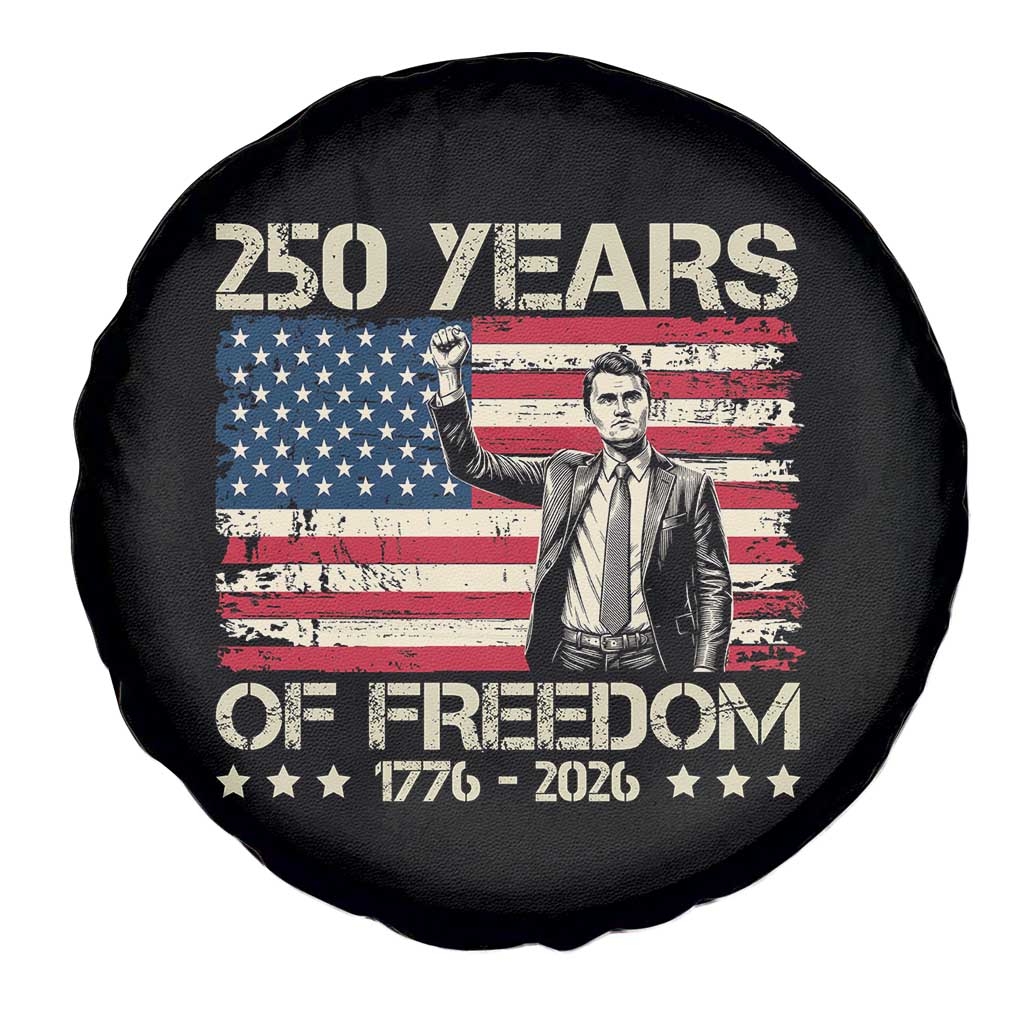 America 250 Years Spare Tire Cover Charlie Kirk American Flag Freedom