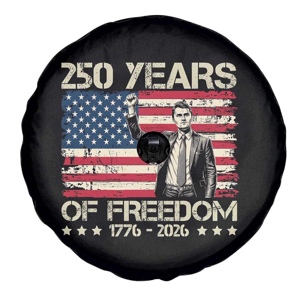 America 250 Years Spare Tire Cover Charlie Kirk American Flag Freedom