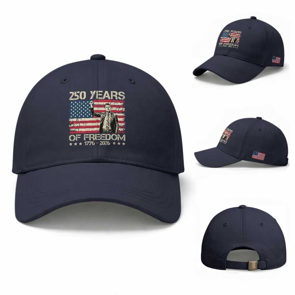 America 250 Years Baseball Cap Charlie Kirk American Flag Freedom