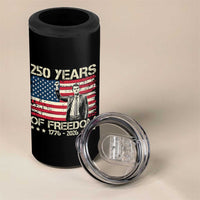 America 250 Years 4 in 1 Can Cooler Tumbler Charlie Kirk American Flag Freedom