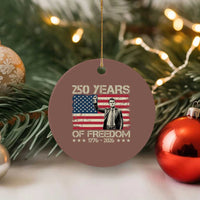 America 250 Years Ceramic Ornament Charlie Kirk American Flag Freedom