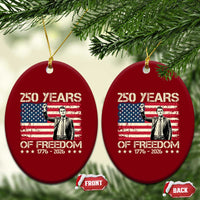 America 250 Years Ceramic Ornament Charlie Kirk American Flag Freedom