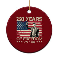 America 250 Years Ceramic Ornament Charlie Kirk American Flag Freedom
