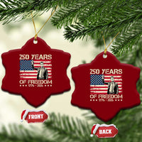 America 250 Years Ceramic Ornament Charlie Kirk American Flag Freedom