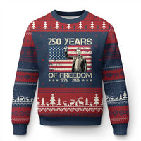 America 250 Years Ugly Christmas Sweater Charlie Kirk American Flag Freedom