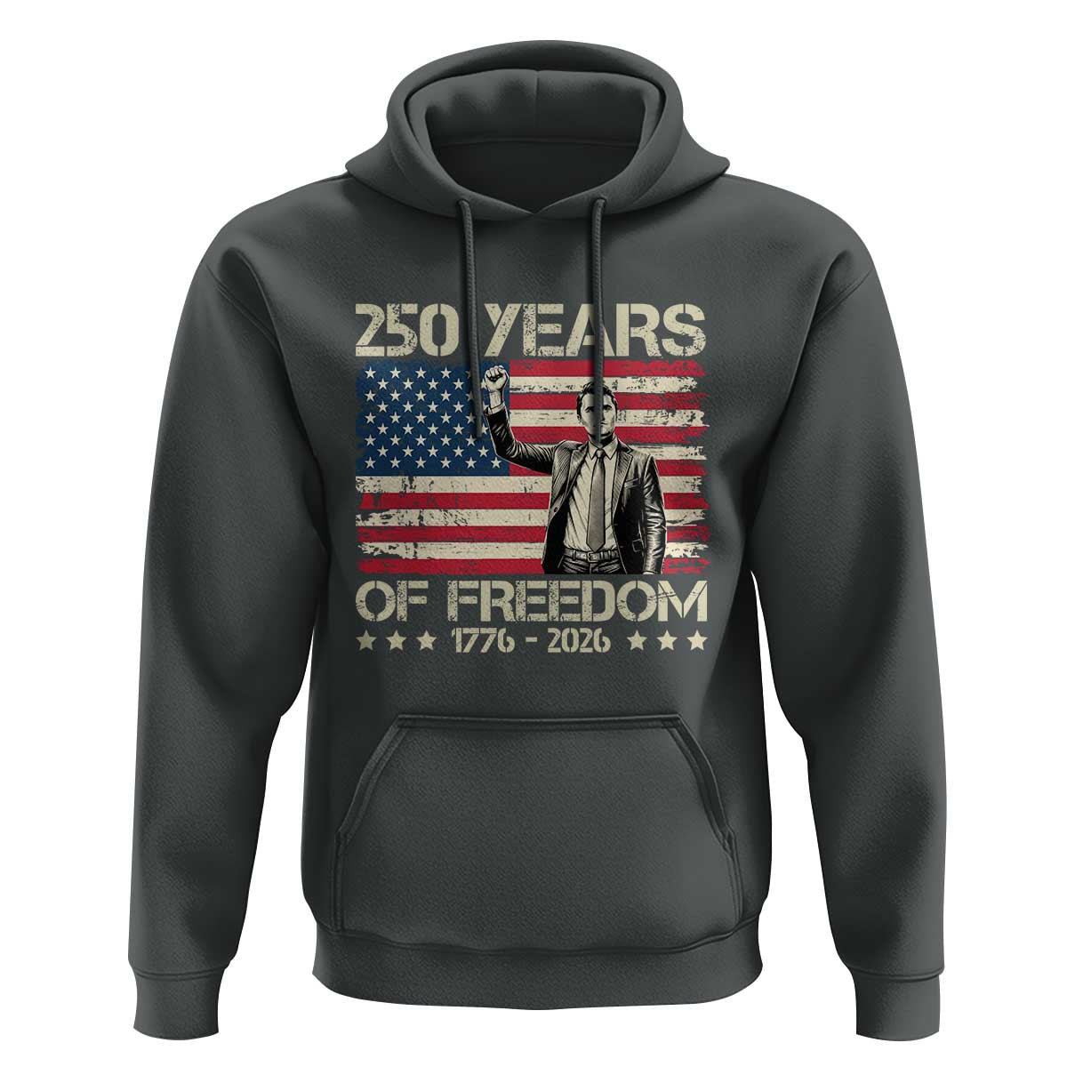 America 250 Years Hoodie Charlie Kirk American Flag Freedom