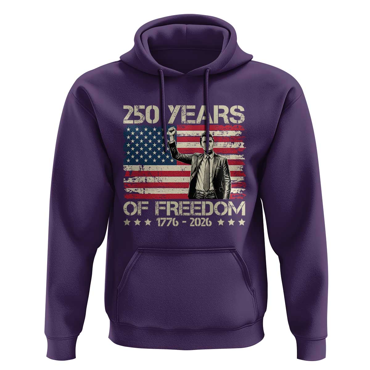 America 250 Years Hoodie Charlie Kirk American Flag Freedom