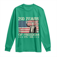 America 250 Years Long Sleeve Shirt Charlie Kirk American Flag Freedom