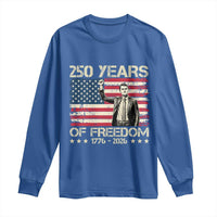 America 250 Years Long Sleeve Shirt Charlie Kirk American Flag Freedom
