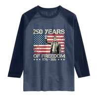 America 250 Years Raglan Shirt Charlie Kirk American Flag Freedom